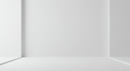 Poster - Minimalist White Room Interior with Clean Architecture