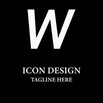 w letter logo design for company icon