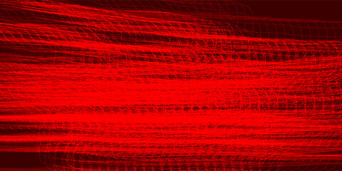 Poster - Dynamic abstract image featuring overlapping red lines forming a grid pattern on a dark background. Depicts energy, motion,and technology themes