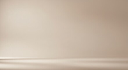 Poster - Beige Minimalist Background with Subtle Light in Studio Setting