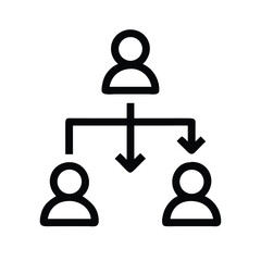 Poster - Hierarchy structure diagram icon for business management and team organization chart illustration design