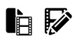 © Muhammad Hridoy - Film Editing Software Icon:  Modern, Bold, Black and White Style