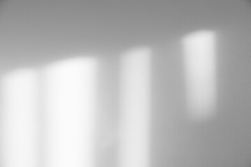 Poster - Grey shadow and light blur abstract background on white wall texture, Background room interior concrete wall with window light, dark gray shadows for product design,Backdrop monochrome banner