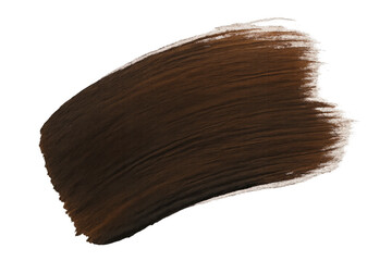 Leinwandbilder - Thick brown paint is being brushed on a transparent background, creating a textured and artistic element