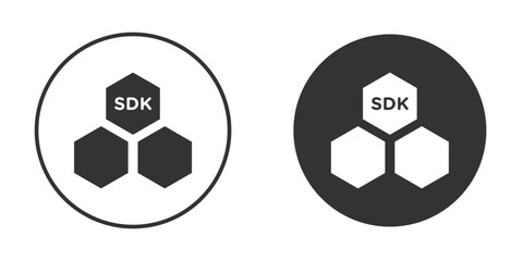 SDK icon vector solid icon style illustration. EPS 10 file
