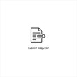 © Mondil biswas - Vector art of submit request icon with arrow isolated on white background