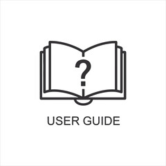 Poster - Vector art of user guide icon with question mark isolated on white background