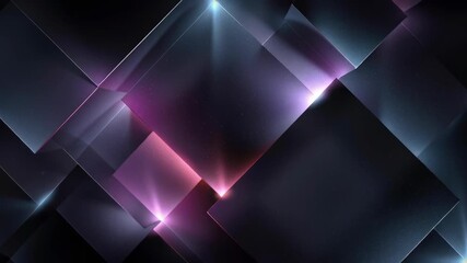 Poster - Abstract technology background with geometric shapes and neon lights