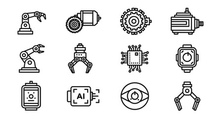 Fototapete - Collection of vector business web icons