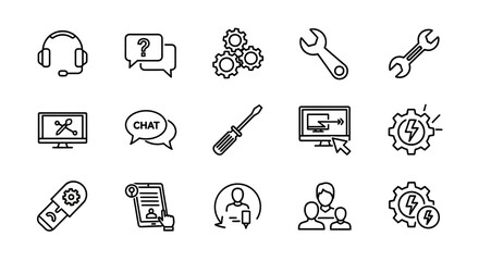 Fototapete - Medical Icons Vector Set for Web and Communication Design