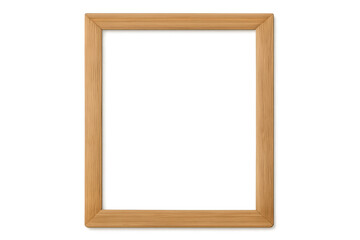 Poster - Empty wooden photo frame with transparent background, perfect for showcasing artwork or photographs