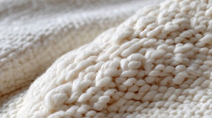 Poster - Soft, textured knit blanket draped elegantly on a cozy surface in warm natural lighting