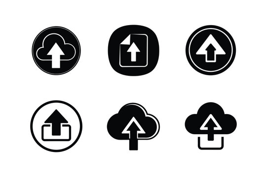 upload icon silhouette vector illustration