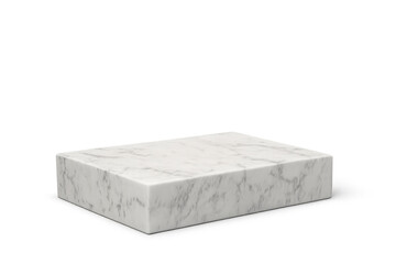 Poster - White marble podium on transparent background, ideal for showcasing products and creating visually appealing presentations