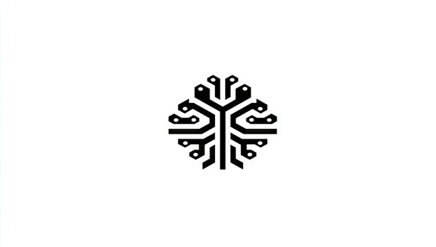 Circuit board design of a stylized brain.