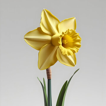 Iris 3D rendered flower elegantly isolated on a white background with vivid purple petals and intricate details
