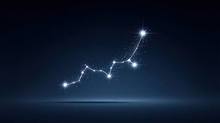 Wall Mural - artistic virgo constellation formed by bright stars connected with lines on a deep blue sky