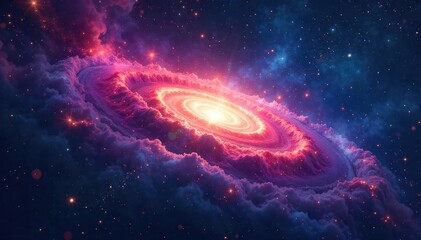 Wall Mural - Vast cosmic swirl of nebulae and starlight, representing the infinite expanse of the universe and its spiritual connection to all things , constellations, sacred geometry, planets