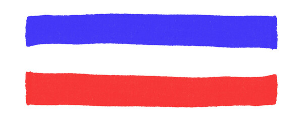 Poster - Bold Red and Blue Doodle Stroke Design for Modern Visual Emphasis and Text Styling Isolated on a Transparent or White Background