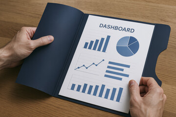 Poster - Dashboard data report business analysis charts and graphs visualize growth and success clearly