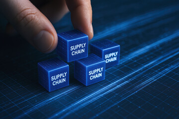 Poster - Supply chain data and technology stream enable smooth logistics distribution inventory and transportation management