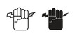 © Bell - Hand with Power icon Vector isolated design element. EPS10