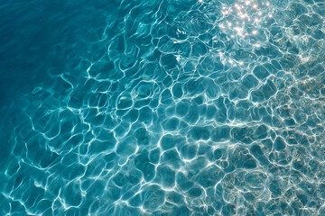 Poster - Shimmering water surface with sun reflections
