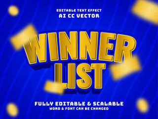 Poster - winner Vector Editable Text Effect Template