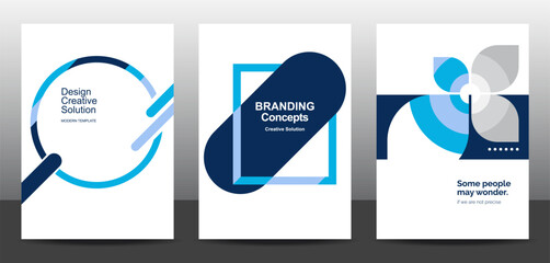 Wall Mural - Template vector design set for Brochure, AnnualReport, Corporate Presentation, Portfolio, Flyer, layout modern, posters collection Eps10	