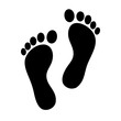 © Niranjan - foot prints on white background