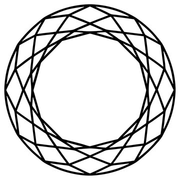 Abstract Line Hoop Vector