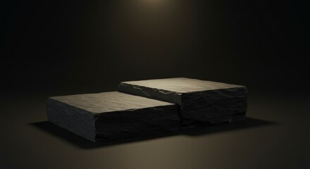 Aufkleber - Stone Product Display Platform Dark Minimal Stage