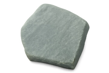 Aufkleber - Irregular pentagonal stepping stone featuring rough texture, perfect for landscaping and garden design against transparent backdrop