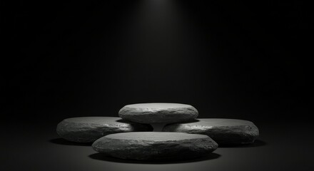 Aufkleber - Stone Product Display Platform Minimalist Presentation