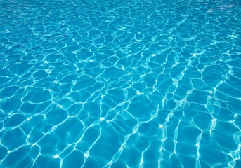 Poster - Abstract blue water surface in a swimming pool.