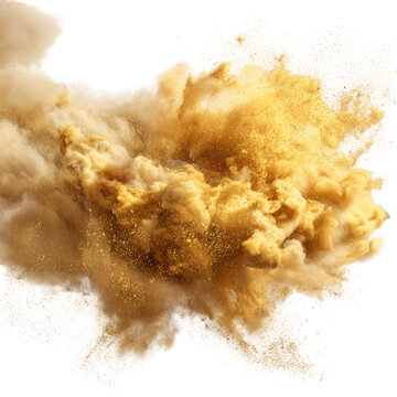 Golden sand cloud explosion