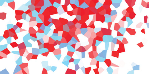 Aufkleber - Abstract mosaic in red and blue shades offering a modern and contemporary design element for various creative concepts and visual projects.