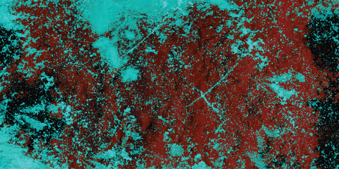 Aufkleber - Abstract texture with teal and crimson hues featuring granular details and rough surface ideal for backgrounds or creative designs