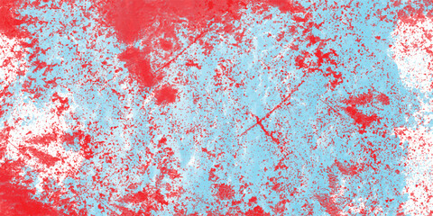 Aufkleber - Abstract watercolor background with red and blue color splashes creating a unique artistic and textured effect that is suitable for digital art.