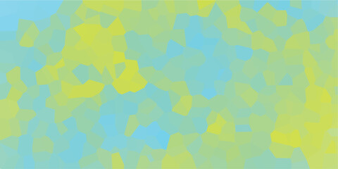 Aufkleber - Cool blue and yellow geometric design with a crystalline appearance creating a textured and mosaic like visual effect perfect for various design projects.