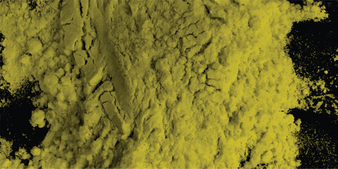 Aufkleber - Textured yellow substance against a black background showing detailed surface features and abstract patterns for design