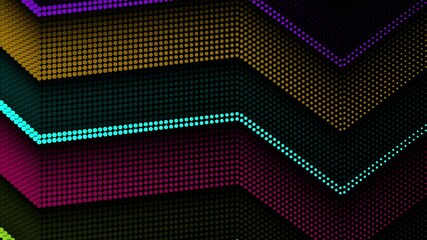 Poster - Colorful minimal dotted lines abstract futuristic tech halftone background. Seamless looping motion design. Video animation Ultra HD 4K 3840x2160