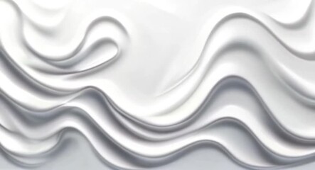 Poster - Abstract white wave background animation with smooth flowing textures