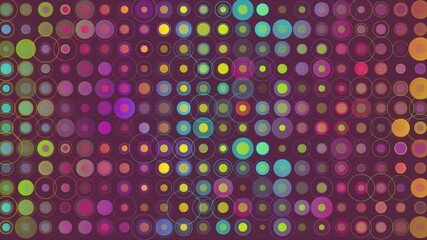 Poster - Colorful circles and dots abstract minimal geometric background. Seamless looping motion design. Video animation Ultra HD 4K 3840x2160