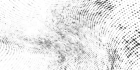 Poster - Grey white abstract background with flowing particles. Digital future technology concept. vector illustration.
