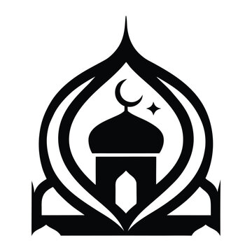 Islamic Ornaments black Vector design on a white background