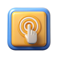 Poster - Double tap click front view 3d rendering illustration icon on transparent background for UI interaction
