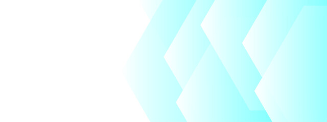 Wall Mural - abstract minimalist digital background with soft overlapping cyan hexagonal shapes fading into a cle