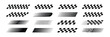 ©    - Racing cars and race car stripes set, featuring angled checkered patterns, checkered flag, finish line, motocross labels, dynamic lines, motorsport elements, racing stripe speed, sport decals, and veh