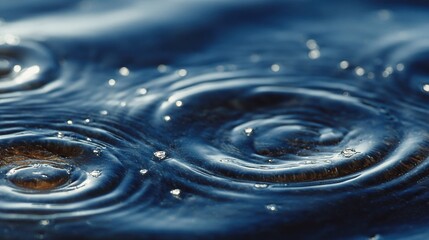 Poster - Ripples On A Water Surface With Sunlight Reflections. Capturing The Beauty And Tranquility Of Nature